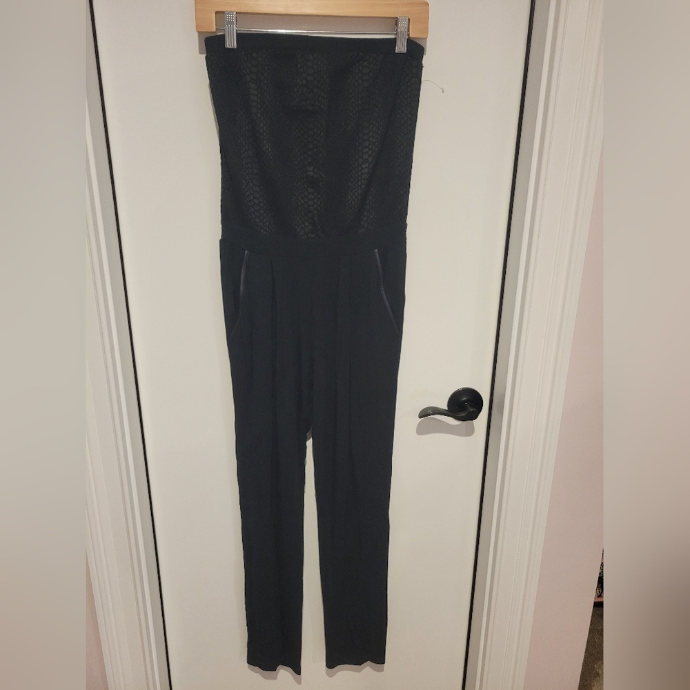 Tart Black Textured Jumpsuit